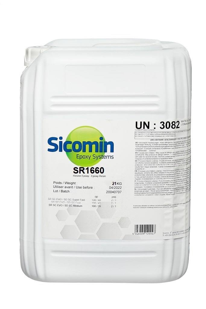 SICOMIN Epoxidharz SR1660, 21,38 kg, bis zu 150 °C wärmestabil