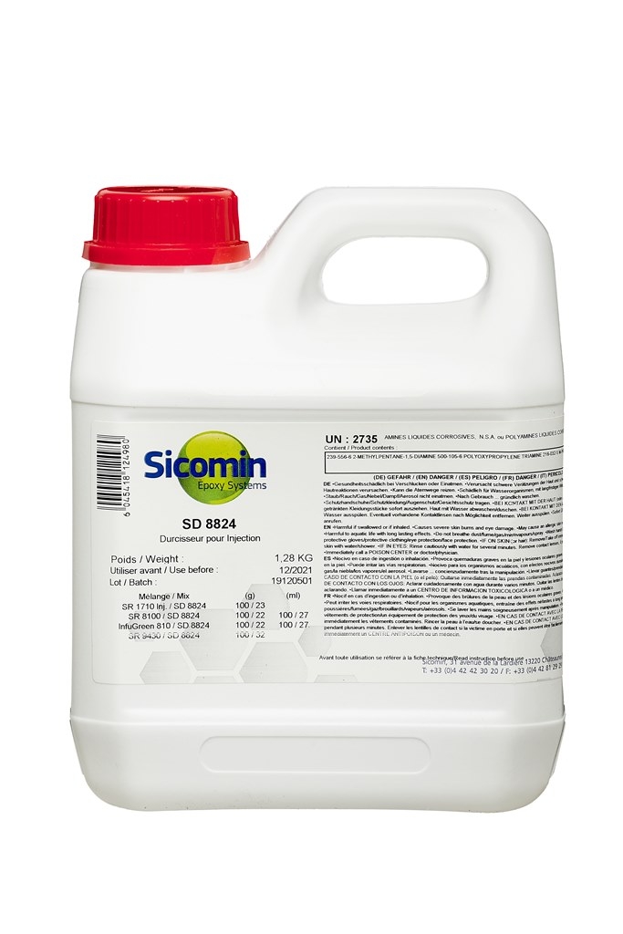 SICOMIN SD8824 Epoxidhärter, 1,28 kg, Härter für Injektionsharze SR8100