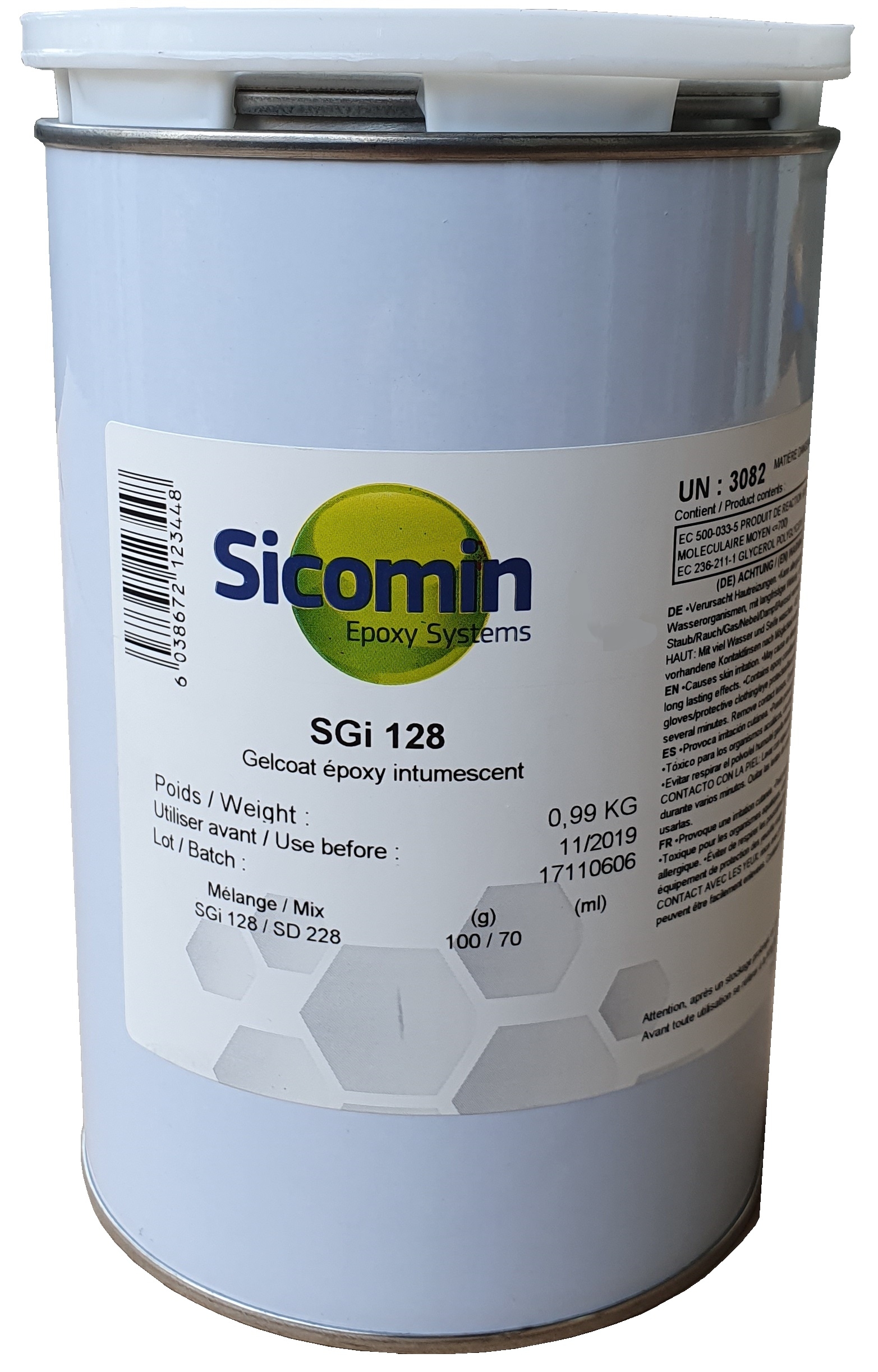 SICOMIN SGi 128, Epoxy Gelcoat, 0,99 kg, flammhemmend Weiß