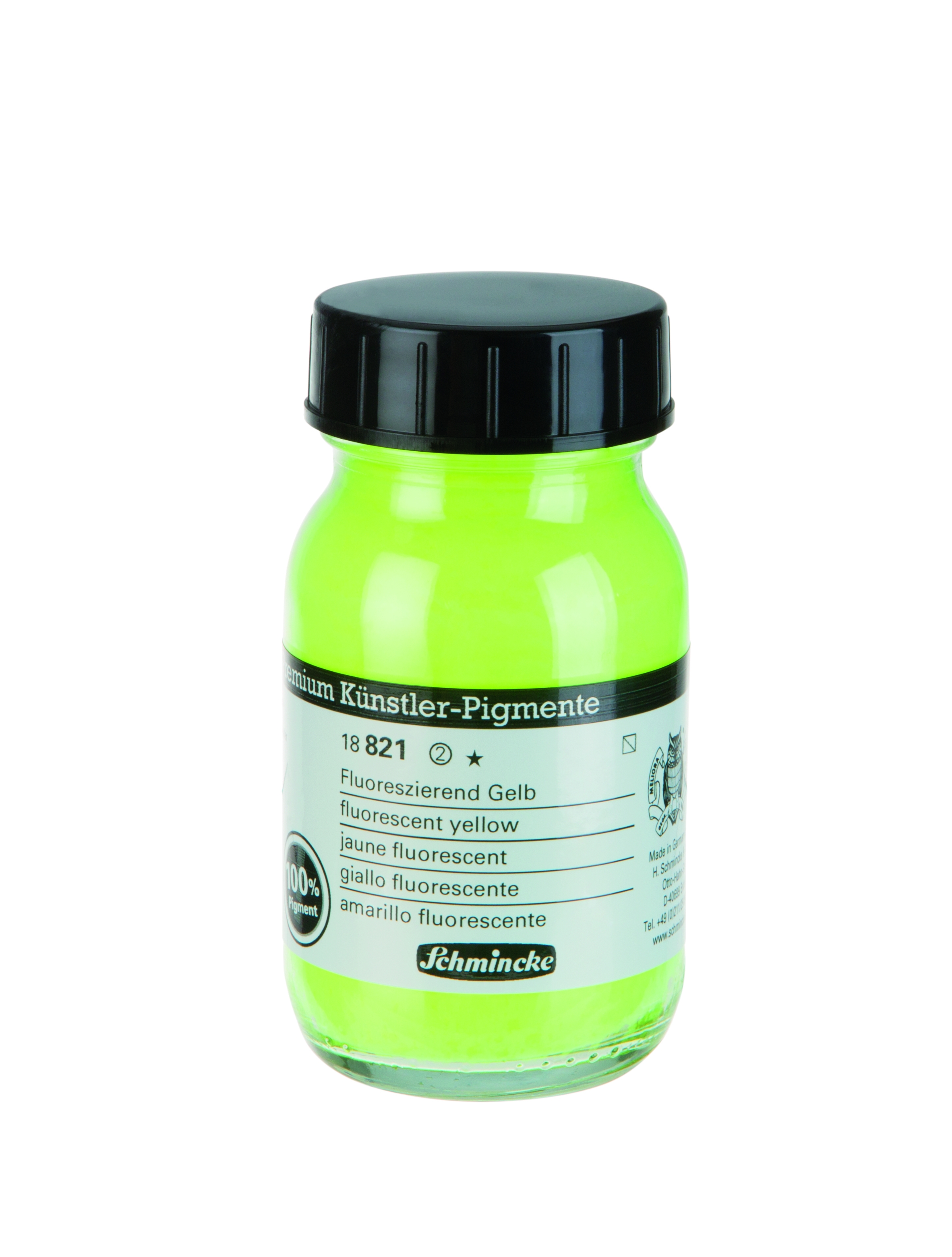 Schmincke Künstler-Pigmente, 100ml, ausreichende Lichtechtheit, fluo-gelb
