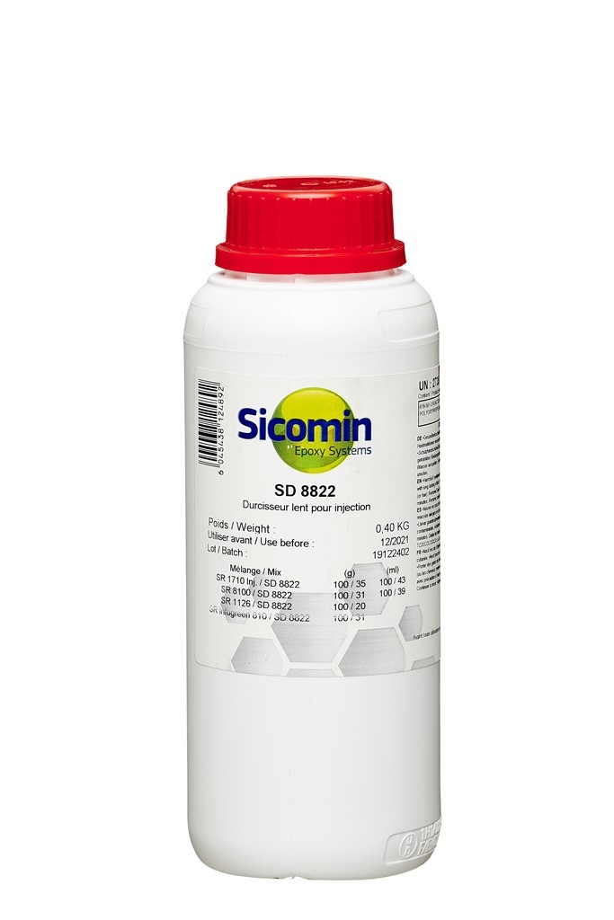 SICOMIN SD8822 Epoxidhärter, 0,40 kg, für Sicomin Infusions- & Injektionsharze