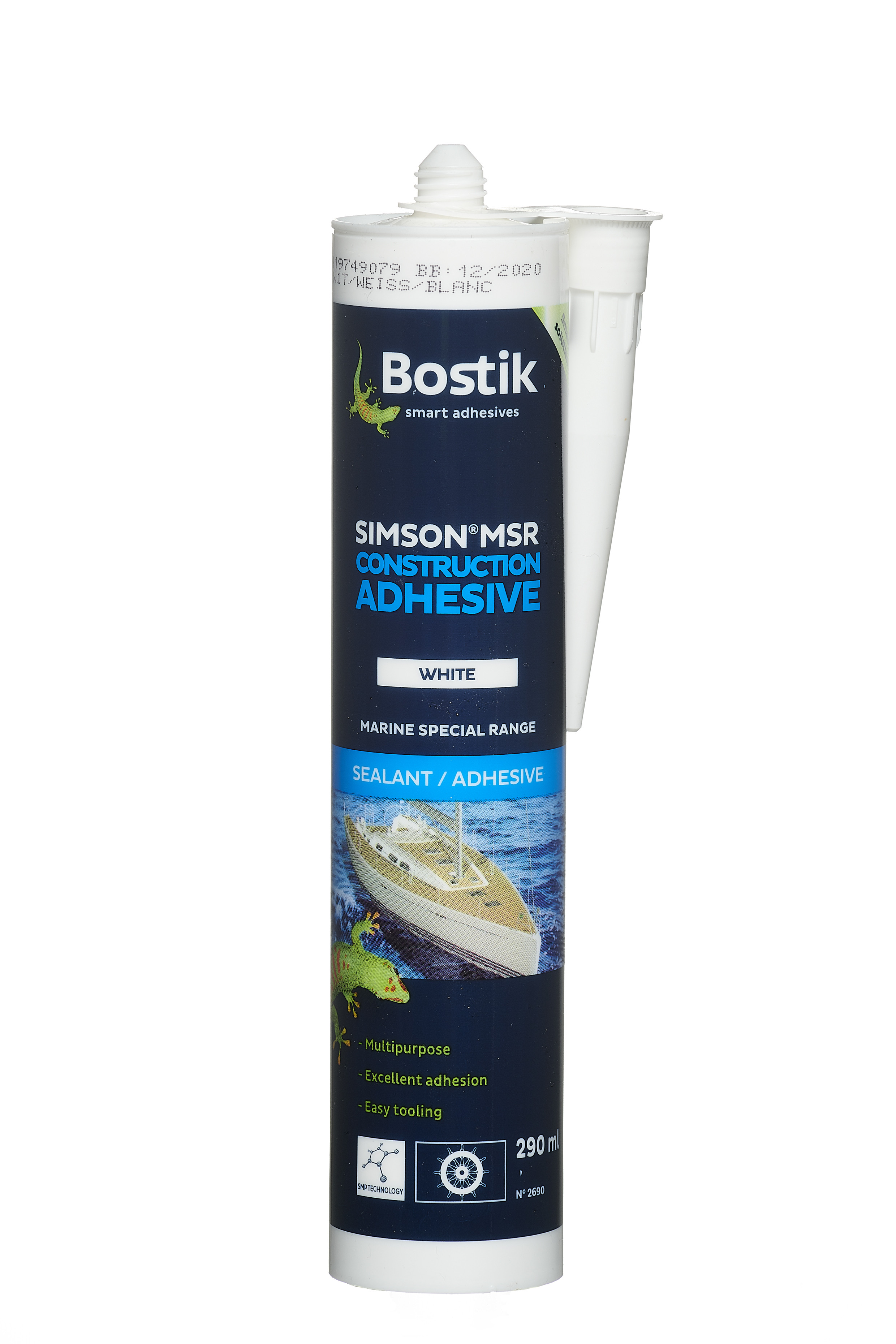 BOSTIK SIMSON MSR "CA SSKF" Construction Adhesive (lang), Kartusche 290ml, weiß