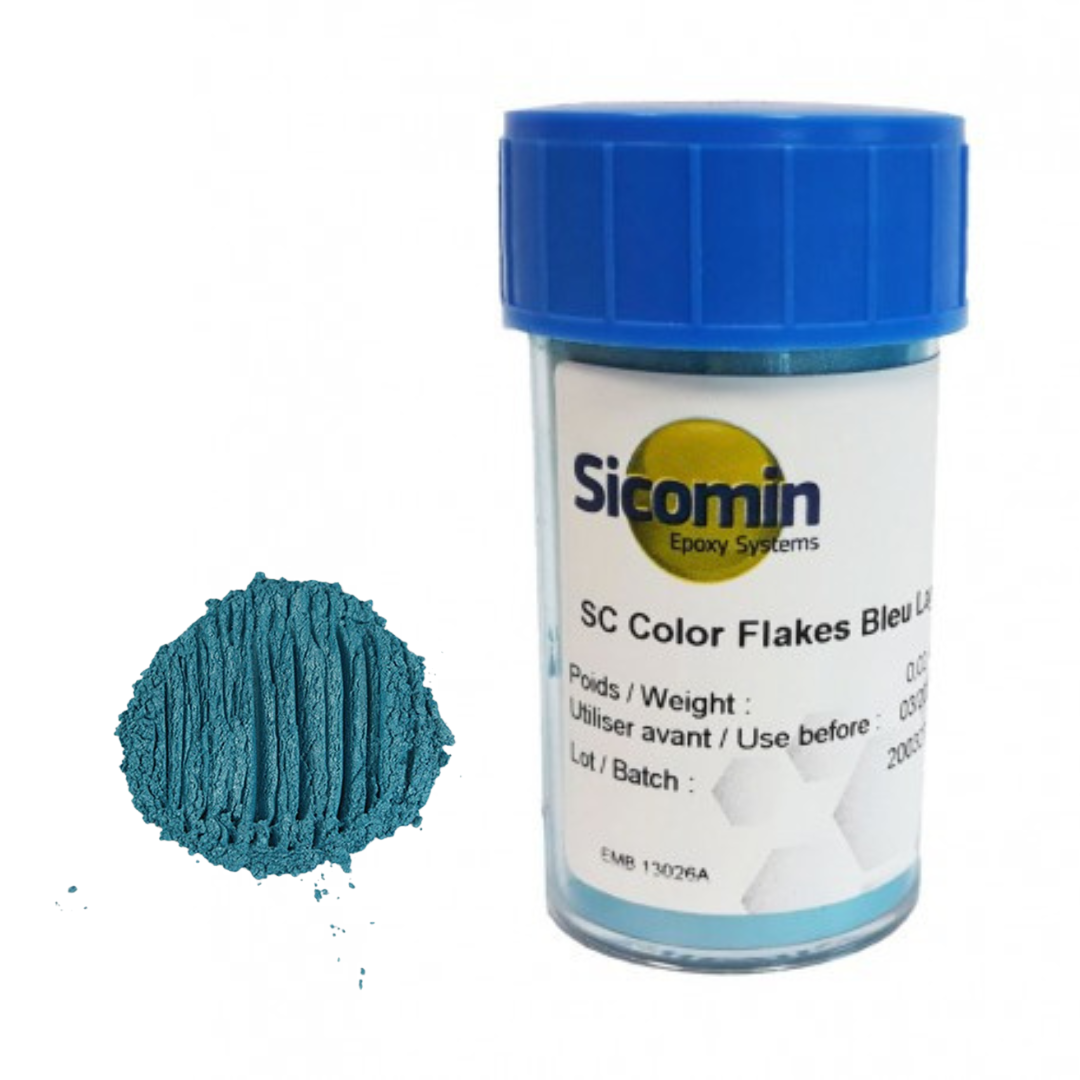 SICOMIN Color-Flakes, 0,02kg, lagunenblau, Glimmerpigmente mit hoher Reinheit