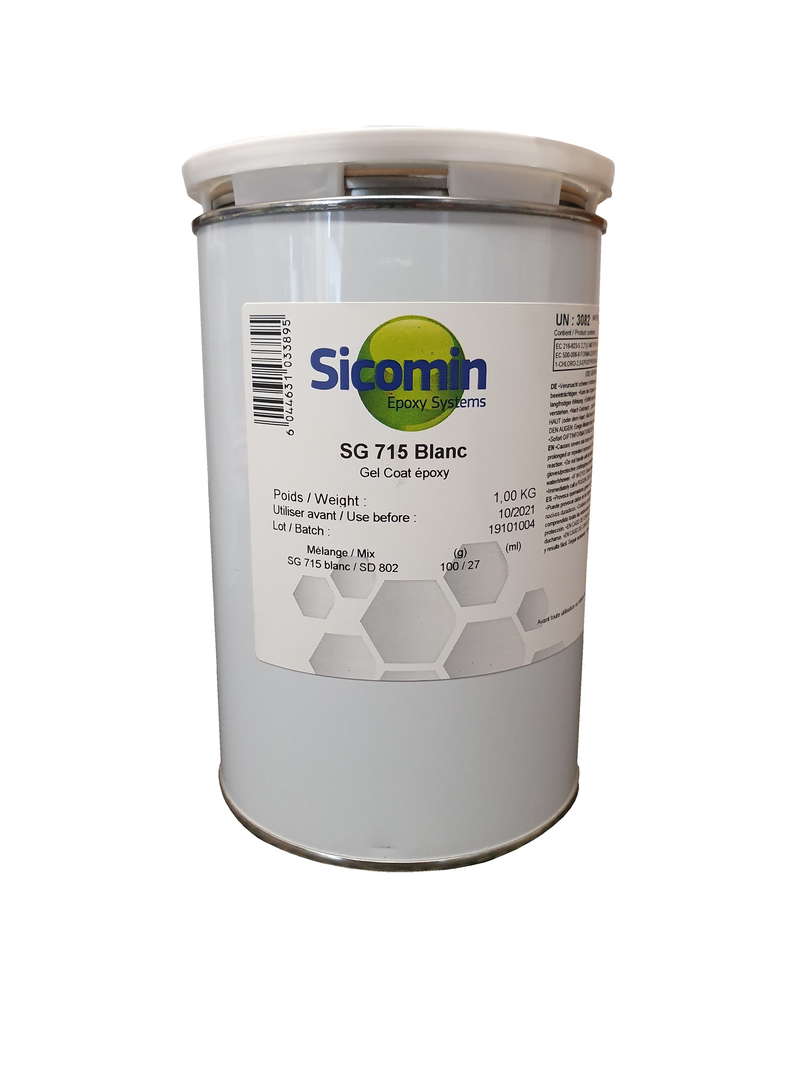 SICOMIN SG 715, Epoxy Gelcoat, 1,00 kg, gute UV Stabilität, spritzbar Weiß