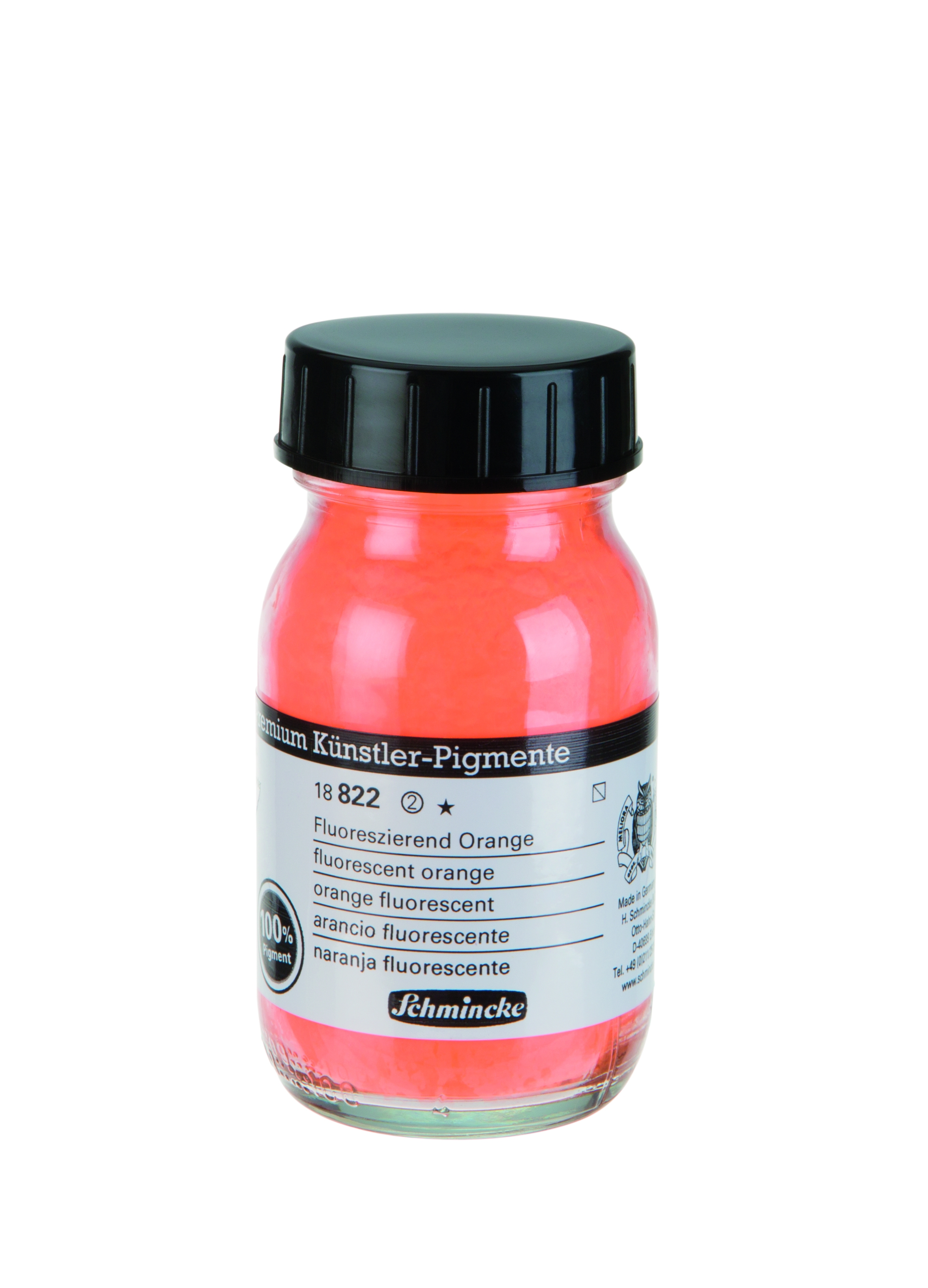 Schmincke Künstler-Pigmente, 100ml, ausreichende Lichtechtheit,  fluo Orange