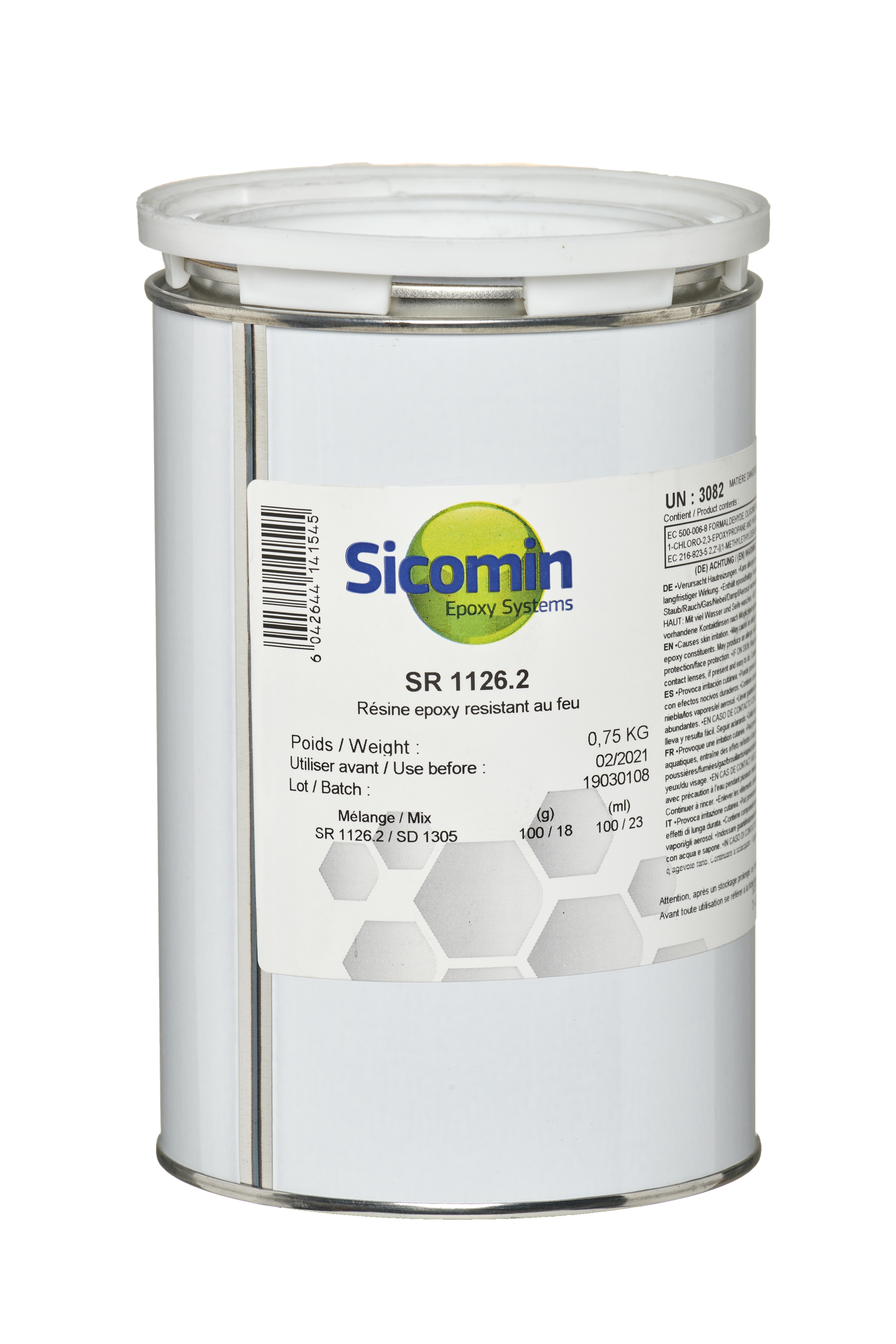 SICOMIN SR1126.2 Epoxidharz, 0,75 kg, selbstverlöschendes System, halogenfrei