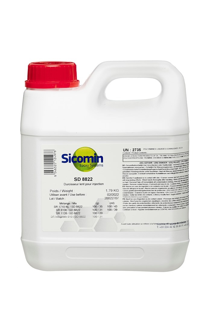 SICOMIN SD8822 Härter, 1,79 kg, Härter für Injektionsharze SR1710 + SR8100