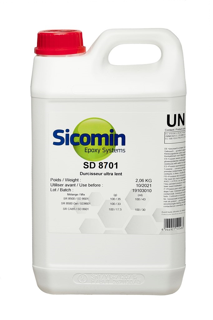 SICOMIN SD8701 Härter für SR8500, 2,06 kg, ultra slow (Topfzeit ca. 15 bis 16 h)