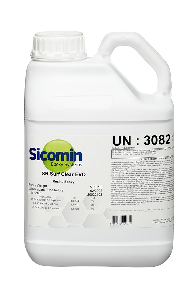 Surf Clear EVO Epoxidharz, 5,00 kg, klares und UV-stabiles Harzsystem