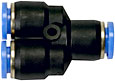 Schnellverbinder, Y-Form, für Schlauch / Rohre 10mm Aussendurchmesser
