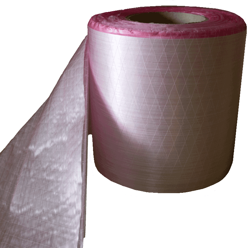 E-Glass UD Gelege 500 g/m², 300 mm breit, fixiert durch beidseitiges Gitter