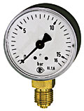 Manometer, Kunststoff, Vakuum -1200-0,0 mbar, D=63mm, Anschluss: G 1/4 unten