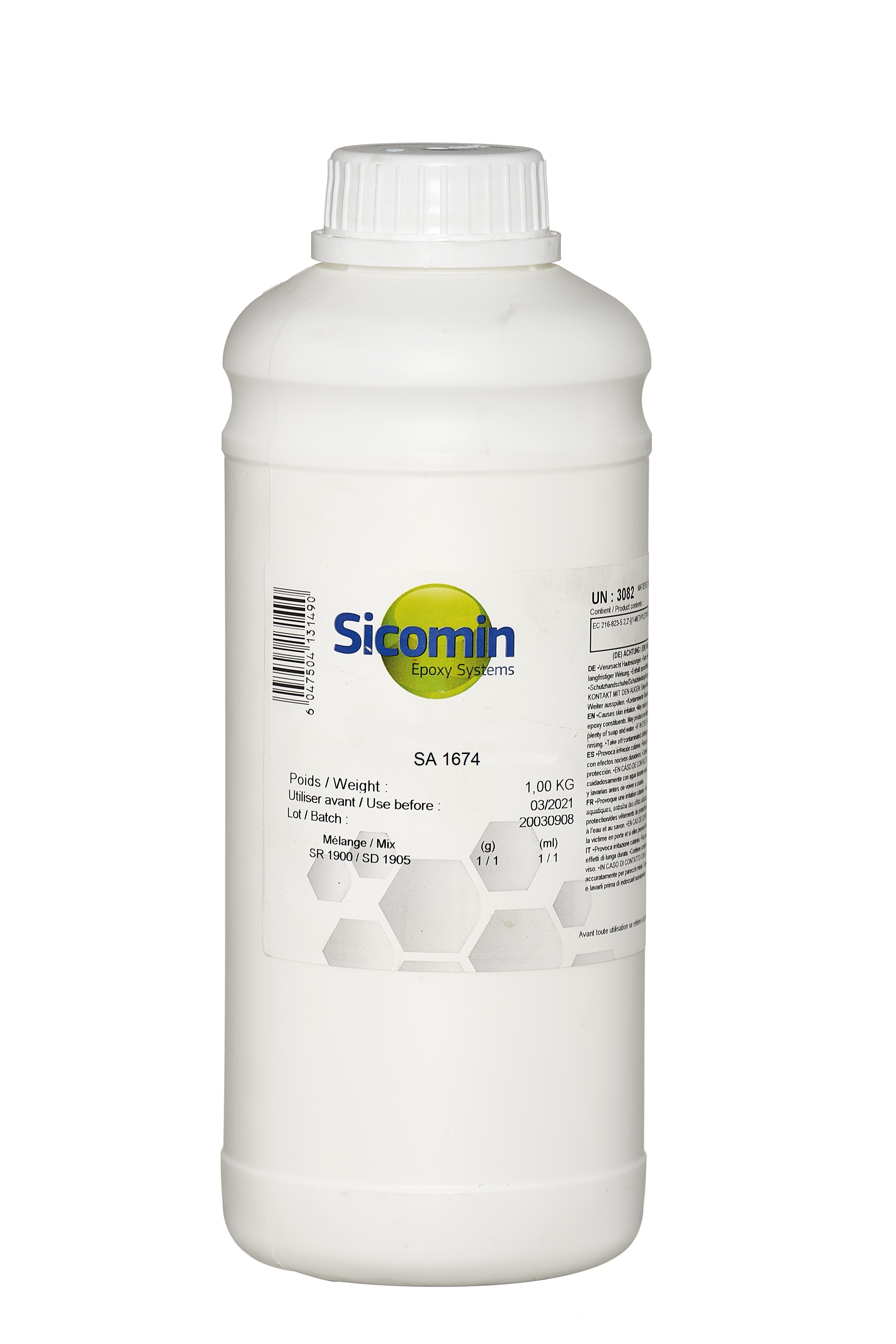 SICOMIN SA 1674-Additiv, 950g, Entschäumer-Zusatz zur Verhinderung von Blasen