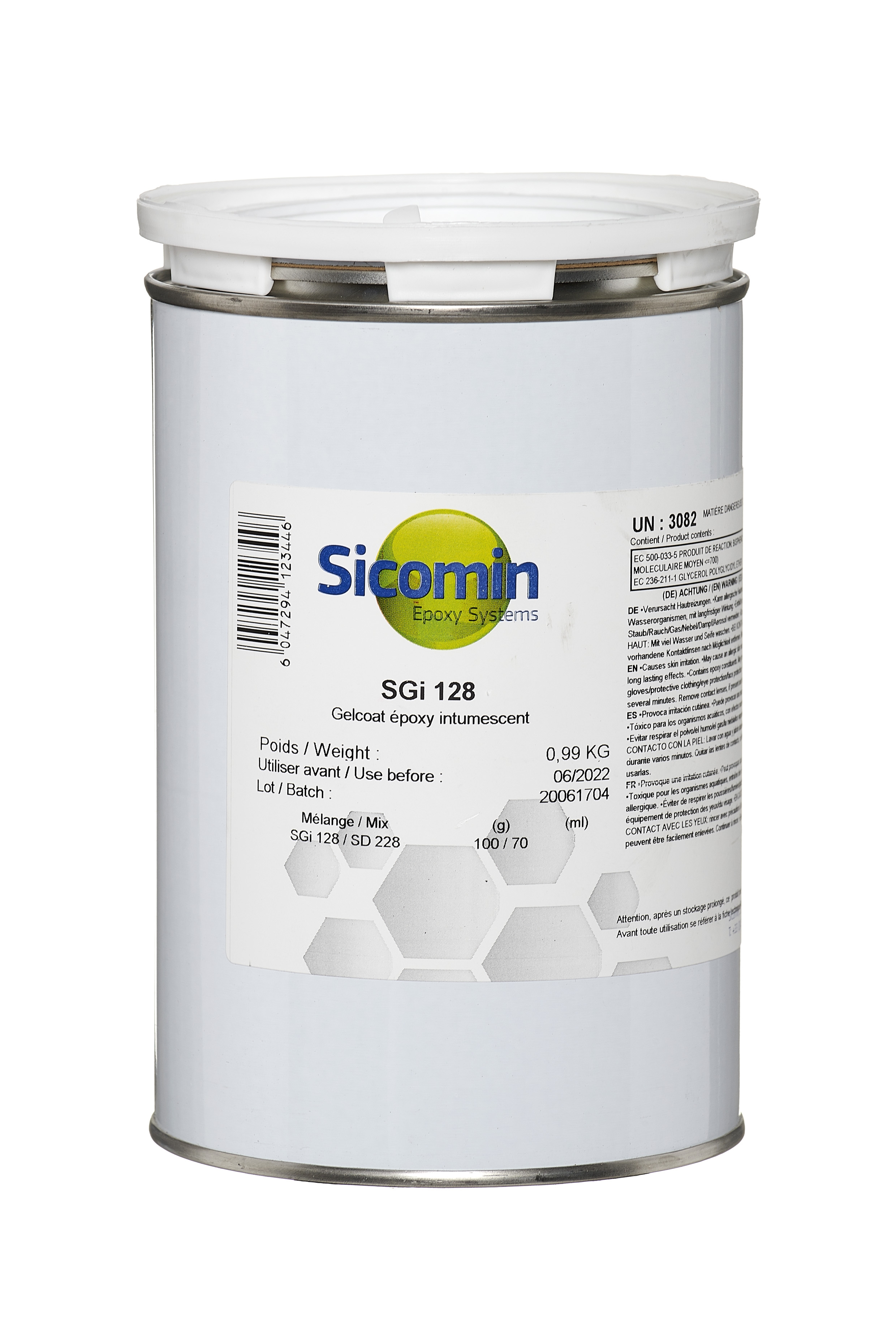 SICOMIN SGi 128, Epoxy Gelcoat, 0,99 kg, flammhemmend Weiß