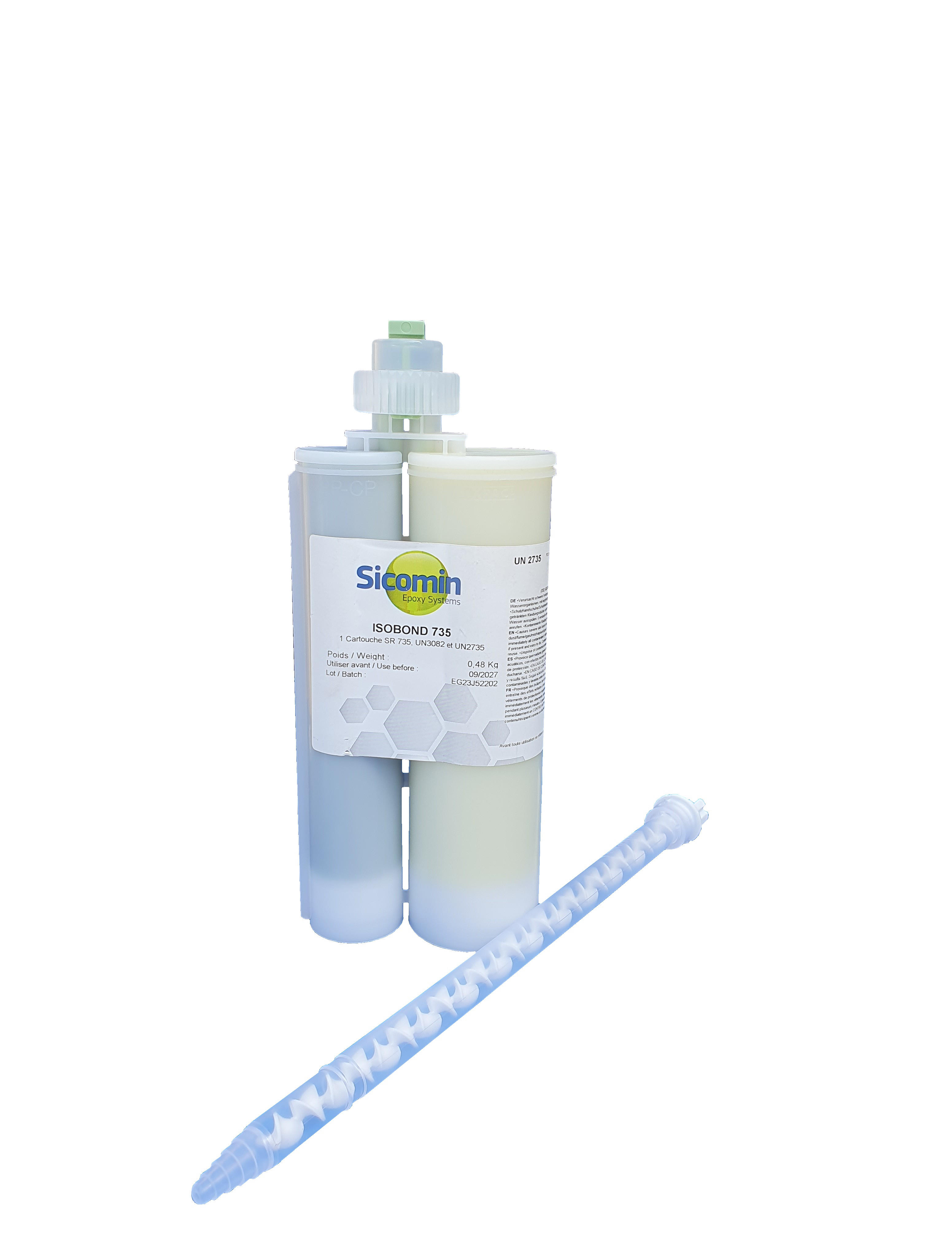 SICOMIN ISOBOND 735 Doppelkartusche 450ml, inkl. 1 Statikmischspitze