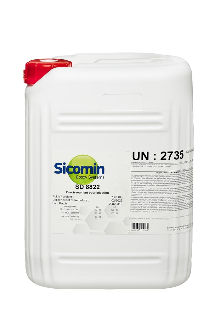 SICOMIN SD8822Epoxidhärter, 7,26 kg, für Sicomin Infusions- & Injektionsharze