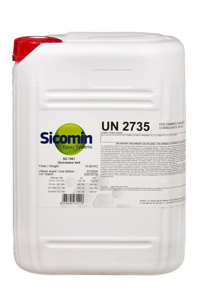SICOMIN SD 7561 Härter für SR SC, 10 kg, langsamer Härter, Topfzeit ca. 50 min