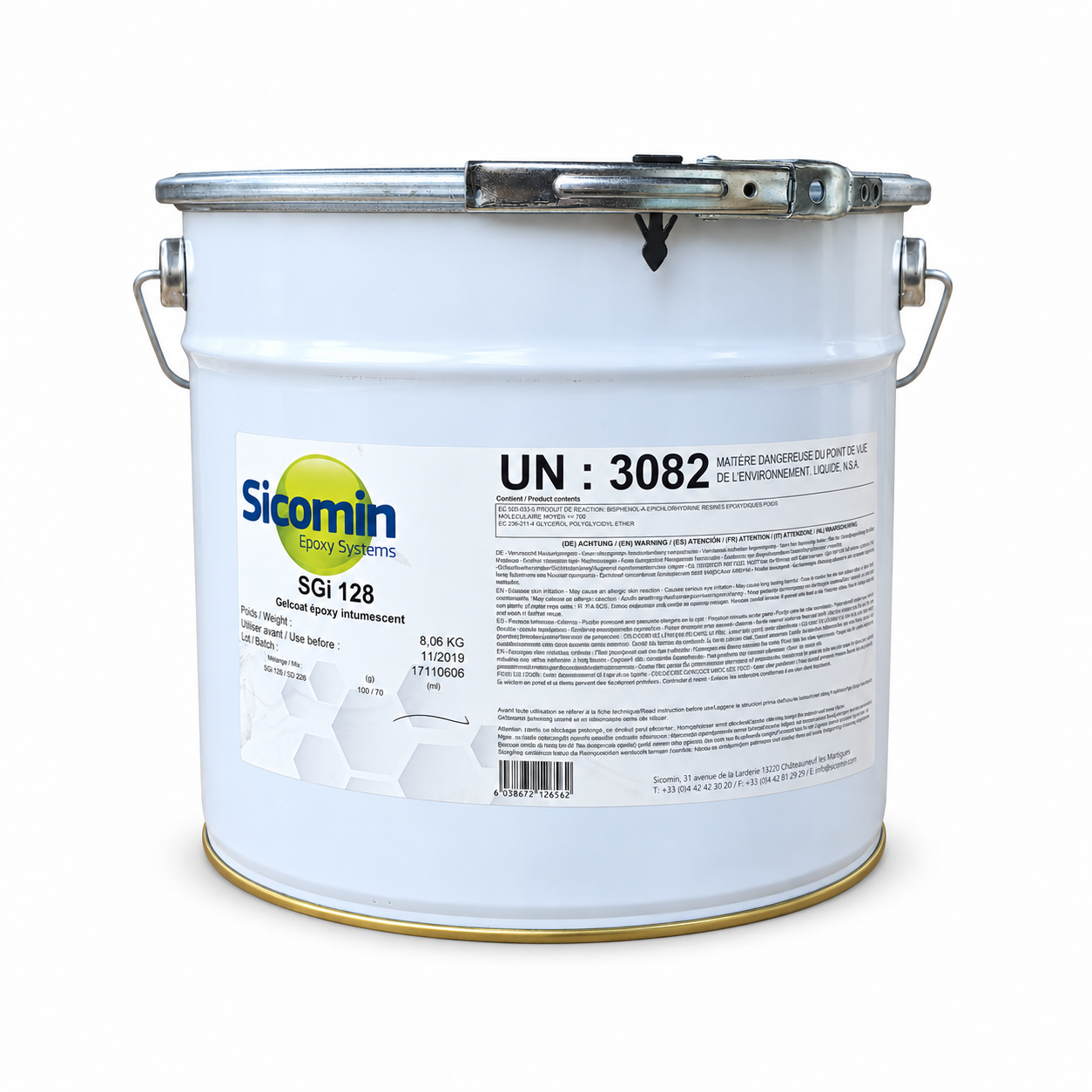 SICOMIN SGi 128, Epoxy Gelcoat, 8,06 kg, flammhemmend, weiß