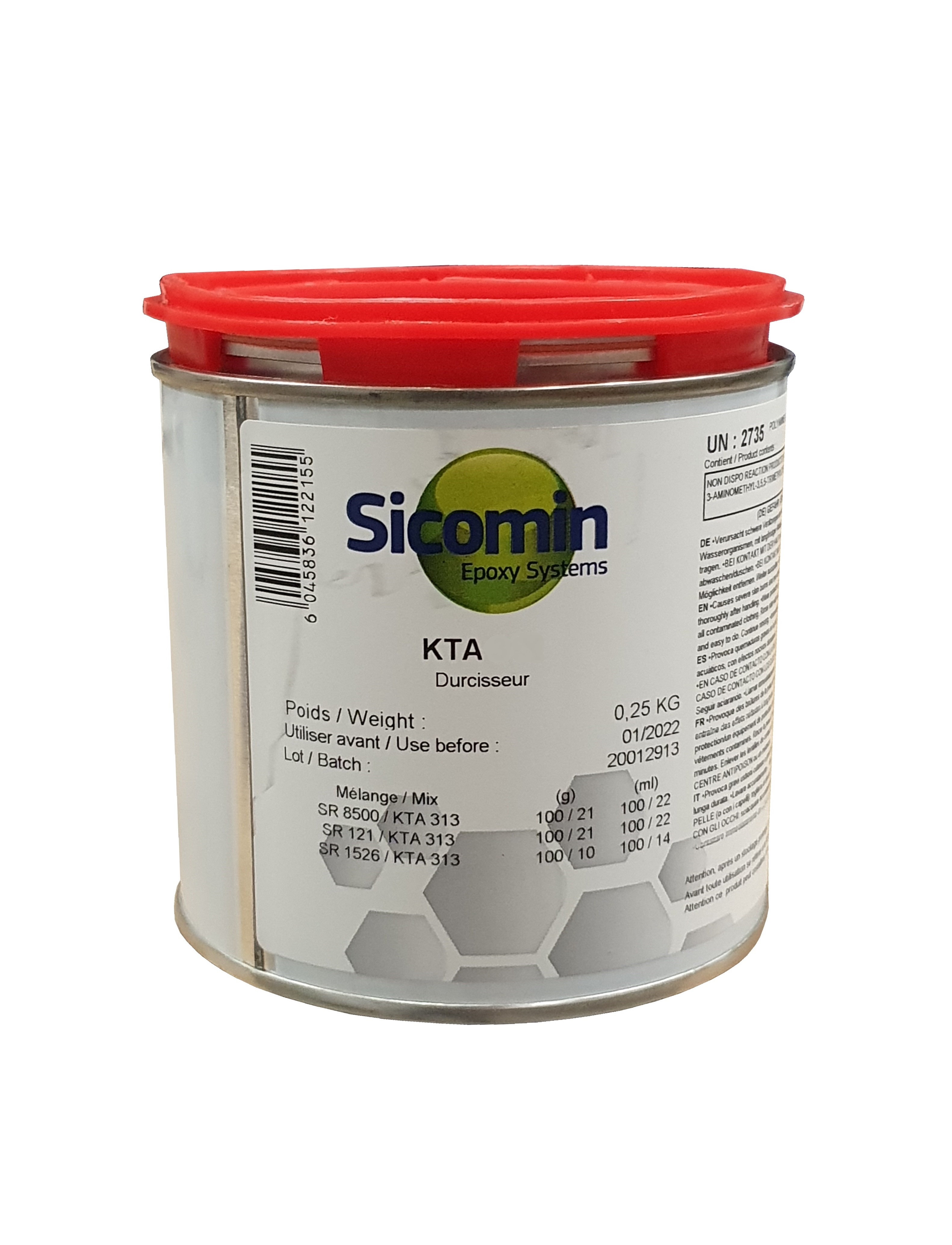 SICOMIN KTA311, Prepreg-Härter für SR121 / SR8500, 0,25kg