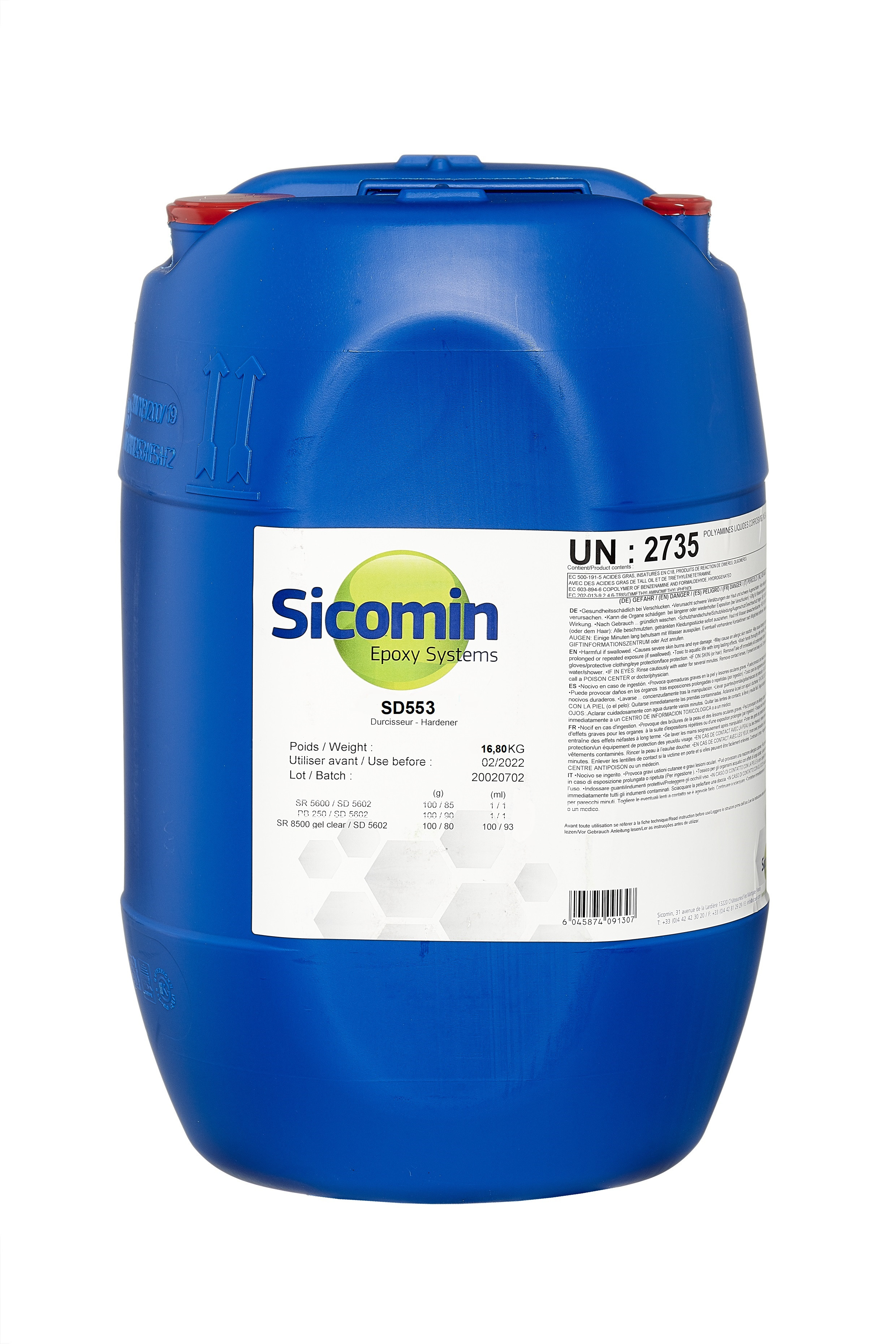 SICOMIN SD553 Härter für SR GreenPoxy550, 16,80 kg, Version "Medium"